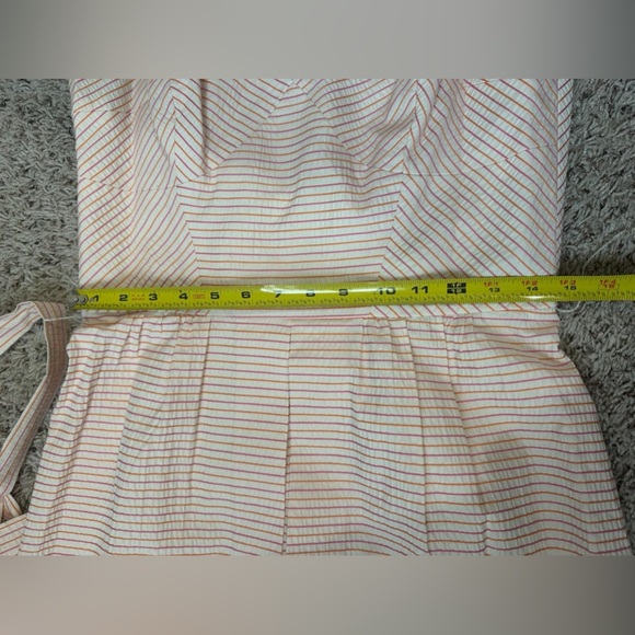 Shoshanna "NWT" Spaghetti Strap Striped Cotton Dress Size 8 - Picture 9 of 10
